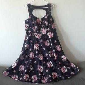 Torrid Pin up girl floral skull dress